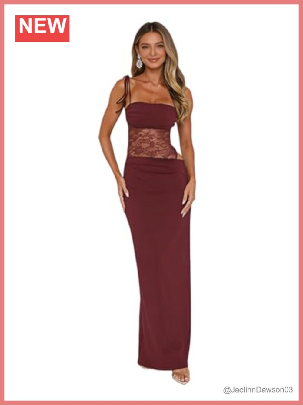 Women's Sheer Floral Lace Maxi Dress Cutout Bodycon Spaghetti Strap Formal